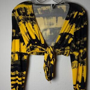 Uptown USA front tie crop top